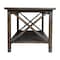 Flash Furniture Jasper Farmhouse Style Solid Wood Coffee Table w/X-Frame Design and Lower Shelf in Dark Gray LFS-2007-DKGRY-GG - alternate 2
